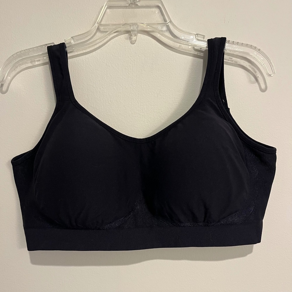 Truekind Bra Daily Comfort Wireless Shaper Bra Black Size 3XL XXXL